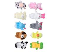 SALUTUYA Marionnettes à main 10pcs Marionnettes à Doigts Peluche Courte Gant de Marionnette à Main Animal Dessin jeux peluche