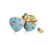 Salvadanaio di latta con ovetti di cioccolato 100 g