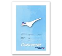 SALVADERO Affiche Concorde - Poster Aviation Déco Salon Bureau Chambre | Impression HD 250g/m² Mat | Sans cadre (Concorde, 42L x 30l cm)