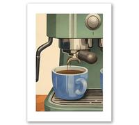 SALVADERO Affiche Retro Japonaise Cafe - Decoration Salon Bureau Cuisine - Petit Format A3 42x30 cm - Sans cadre