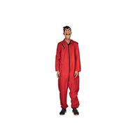 Salvador Dali Combinaison Costume Jumpsuit Maison de l'argent, La CASA de Papel, Carnaval, Halloween, fête à thème, Rouge, 97486741-029-L, Rouge, L