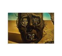 Salvador Dali Face of War Poster sur toile Décoration pour salon, chambre à coucher, impression murale, peinture d'art moderne, pour chambre de garçon, fille, vacances, 08 x 30 cm (