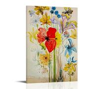 Salvador Dali《Fleurs d'été dans un paysage de mémoire》Poster décoratif Décoration d'intérieur Peinture à l'huile Toile Papier peint Photos 30 x 45 cm