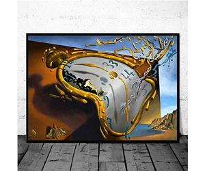 Salvador Dali imprime encadré surréalisme mur Art photo toile peinture rétro Quadro impression pour salon décoration de la maison 60x94cm/24x24in Avec Cadre