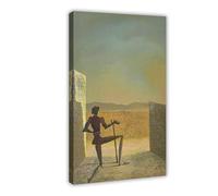 Salvador-Dalí Le Spectre De Vermeer Impression sur toile Décoration murale pour salon, chambre à coucher, style cadre, 60 x 90 cm