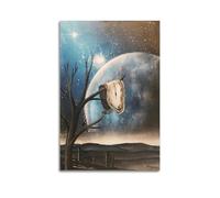 Salvador Dali Peintre surréaliste, horloge persistence de la mémoire, affiche d'art d'art sur toile, albums de musique et films, peinture décorative pour salon, chambre à coucher, 40 x 60 cm, sans