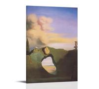 Salvador Dali Poster de l'heure triangulaire imperméable - Décoration murale pour salon, salle de bain, cuisine - Multifonctionnel - Impression moderne facile à nettoyer - Cadeau décoratif - 50 x 75