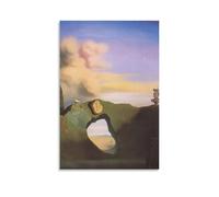 Salvador Dali Poster triangulaire imperméable pour salon, salle de bain, cuisine - Impression moderne - Multifonctionnel - Facile à nettoyer - Cadeau décoratif - 20 x 30 cm - Style sans cadre