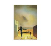 Salvador Dali World Masterpieces - Impression sur toile représentant le fantôme de Vermeer à Delft - Décoration murale pour chambre à coucher et salon - 20 x 30 cm