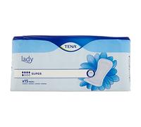 Salvaslip Tena Lady Super Lot de 15 | Lot de 24 serviettes hygiéniques discrètes et confortables pour femme