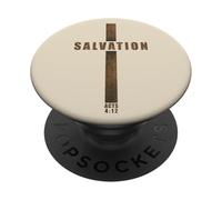 Salvation - Acts 4:12 No Other Name Cross of Jesus Christ PopSockets PopGrip Adhésif