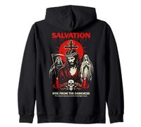Salvation Darkness Goth Jésus Dark Gothic Christian Metal Sweat à Capuche