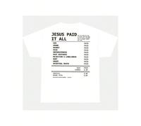 Salvation Jesus Paid It All Shirt, Christian Receipt Crewneck Short Sleeve, Jesus Merch Faith Based Shirt, Religious Shirt Gift, Gifts For Men Women KOMFORT UND SICHERHEIT - Dieses Kinder-T-Shirt aus 