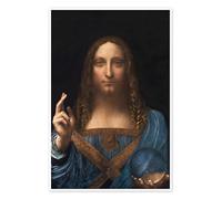 Salvator Mundi Poster de Leonardo da Vinci 20 x 30 cm Bleu Tableaux Décoration murale