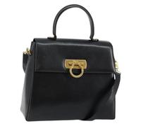 Salvatore Ferragamo Pre-owned, Femme, Pre-owned, Noir, Taille: ONE Size Sac à main en cuir Pre-owned