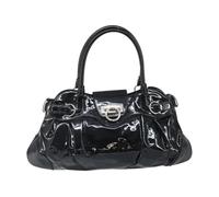 Salvatore Ferragamo Pre-owned, Femme, Pre-owned, Noir, Taille: ONE Size Sac à main vintage en cuir verni à poignée supérieure Pre-owned