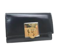 Salvatore Ferragamo Pre-owned - Pre-owned Cuir porte-cls - Femme - Pre-owned - Noir - Taille: ONE Size