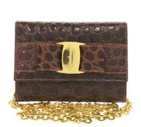 Salvatore Ferragamo Pre-owned - Pre-owned Cuir sacs-ports-paule - Femme - Pre-owned - Brun - Taille: ONE Size