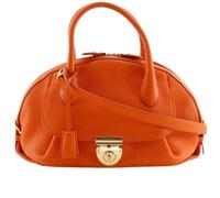 Salvatore Ferragamo Pre-owned - Pre-owned Fiamma Leather Handbag - Femme - Pre-owned - Orange - Taille: ONE Size
