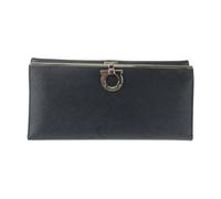 Salvatore Ferragamo Pre-owned - Pre-owned Leather Long Wallet Gancini - Femme - Pre-owned - Noir - Taille: ONE Size