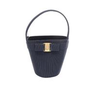 Salvatore Ferragamo Pre-owned - Pre-owned Vara Ribbon Suede Handbag - Femme - Pre-owned - Noir - Taille: ONE Size