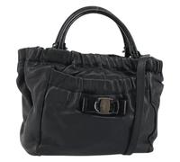 Salvatore Ferragamo Pre-owned - Sac à main en cuir Pre-owned - Femme - Pre-owned - Noir - Taille: ONE Size