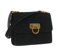 Salvatore Ferragamo Pre-owned - Sac bandoulière en daim Pre-owned - Femme - Pre-owned - Noir - Taille: ONE Size