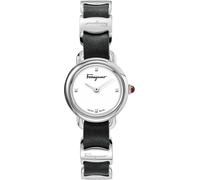 Salvatore Ferragamo SFHT00120 Varina blanc argent noir Cuir Femme Montre NOUVELLE
