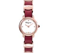 Salvatore Ferragamo SFHT00320 Varina blanc or rose vin rouge Montre en cuir pour femme NOUVELLE