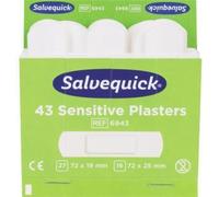 Salvequick® 6943 Pansements adhésifs sensibles - 6x 43 pièces, blanc