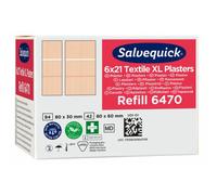 Salvequick Recharge XL Pansements Textils 6x21 Pièces