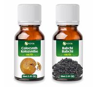 Salvia Combo d'huile : Colocynth (Citrullus Colocynthis) - 1,01 Fl Oz (30 ml) & Babchi (Psoralea Corylifolia) Oil-1,01 Fl Oz (30 ml)