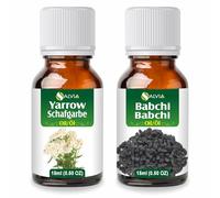 Salvia Combo d'huile : Yarrow (Achillea millefolium) - 0,51 Fl Oz (15 ml) & Babchi (Psoralea Corylifolia) Oil - 0,51 Fl Oz (15 ml)