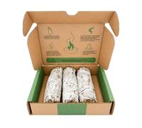 SALVIA | Sauge Blanche Naturelle en Fagot (3 pcs) | Bâton de Fumigation (Smudge Stick) pour Purification Énergétique, Méditation et Relaxation