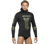 SALVIMAR Spearfishing Combinaison de pêche sous-Marine pour Hommes, Noir avec Inserts Vert Militaire, XXXL