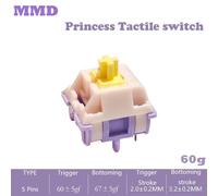 SALY KrasnoSwitches-MMD Princess V2 V3,commutateurs de clavier mécaniques tactiles linéaires,gels de commutateurss,GMK67 - Type [Tactile 60g V2]-70 PCS