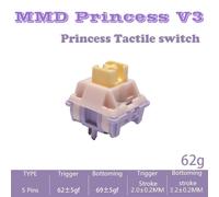 SALY KrasnoSwitches-MMD Princess V2 V3,commutateurs de clavier mécaniques tactiles linéaires,gels de commutateurss,GMK67 - Type [Tactile 62g V3]-90 PCS