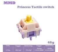 SALY KrasnoSwitches-MMD Princess V2 V3,commutateurs de clavier mécaniques tactiles linéaires,gels de commutateurss,GMK67 - Type [Tactile 48g V2]-110 PCS