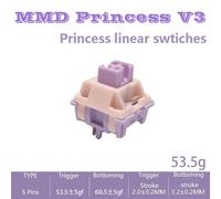 SALY KrasnoSwitches-MMD Princess V2 V3,commutateurs de clavier mécaniques tactiles linéaires,gels de commutateurss,GMK67 - Type [Linear 53.5g V3]-90 PCS