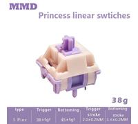 SALY KrasnoSwitches-MMD Princess V2 V3,commutateurs de clavier mécaniques tactiles linéaires,gels de commutateurss,GMK67 - Type [Linear 38g V2]-50 PCS