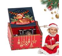 Salyeeluly Boîte à Musique à manivelle Noël - Boîte à Musique Classique en Bois sculpté à manivelle | à en Bois, adaptée au Souvenir d'anniversaire, de noël, de Thanksgiving, de la fête