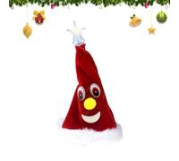 Salyeeluly Chapeau de Père Noël Dansant,Sapin de Noël Dansant | Ornement de Chapeau de Noël de Musique animée électrique,Ornement de nouveauté Swing, Chapeau de noël Musical pour Le
