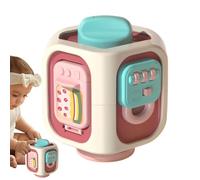Salyeeluly Cube d'Activités Bébé,Jouet Éducatif - Cube Sensoriel Interactif d'Éveil Motricité Fine Manipulation pour Fille Bébé Voyage