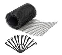 Salyeeluly Grillage de gouttière | Grillage Gouttiere | Protège Goutiere Protege Toiture, Protection Contre Feuille Grillages De Protection pour Gouttière, Inclus 10 Crochets + 1 Grille 8m X 18cm