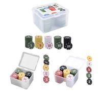 Salyeeluly Jetons De Poker Numérotés | 100 Pièces D'Accessoires De Jeu avec Boîte De Rangement - Jetons De Poker pour Jeu - pour Maison Voyage Tournois Fêtes Vacances Anniversaire Bureaux