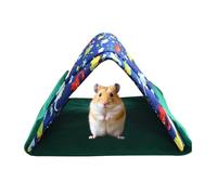 Salyeeluly Lits pour lapins - Maison de couchage triangulaire 2 en 1, lits pour petits animaux domestiques, furets, lapins, dragons barbus, enclos pour la maison, le salon, le coin