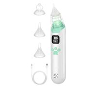 Salyeeluly Nettoyant nez pour tout-petits, aspirateur nasal pour tout-petits - Ventouse électrique avec 3 embouts en silicone souple - Nettoyeur de nez musical confortable anti-reflux à pression