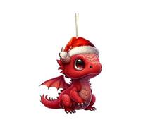 Salyeeluly Ornements de Dragon Chinois pour Arbre de Noël,Ornements de Noël Dragon,Ornements de Voiture | Décorations d'animaux en Acrylique 2D, décor de noël et du Nouvel an pour Arbre de noël