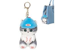 Salyeeluly Porte-clés en peluche, porte-clés pour chat doux | Porte-clés de charme de chat en peluche de dessin animé | Porte-clés chat sur le thème du sport, ornement en peluche pour sac à dos, noël,