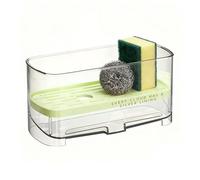 Salyeeluly Porte-éponge pour Évier de Cuisine - Support de Rangement et d'Organisation pour Cuisine à Égouttage Automatique - Caddy de Lavabo Organisateur pour Plan de Travail | pour Salle De Bain